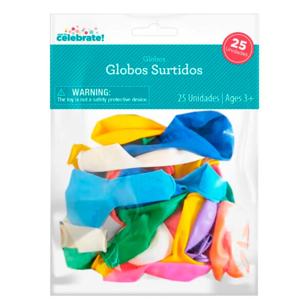 Globos lisos 25 unidades